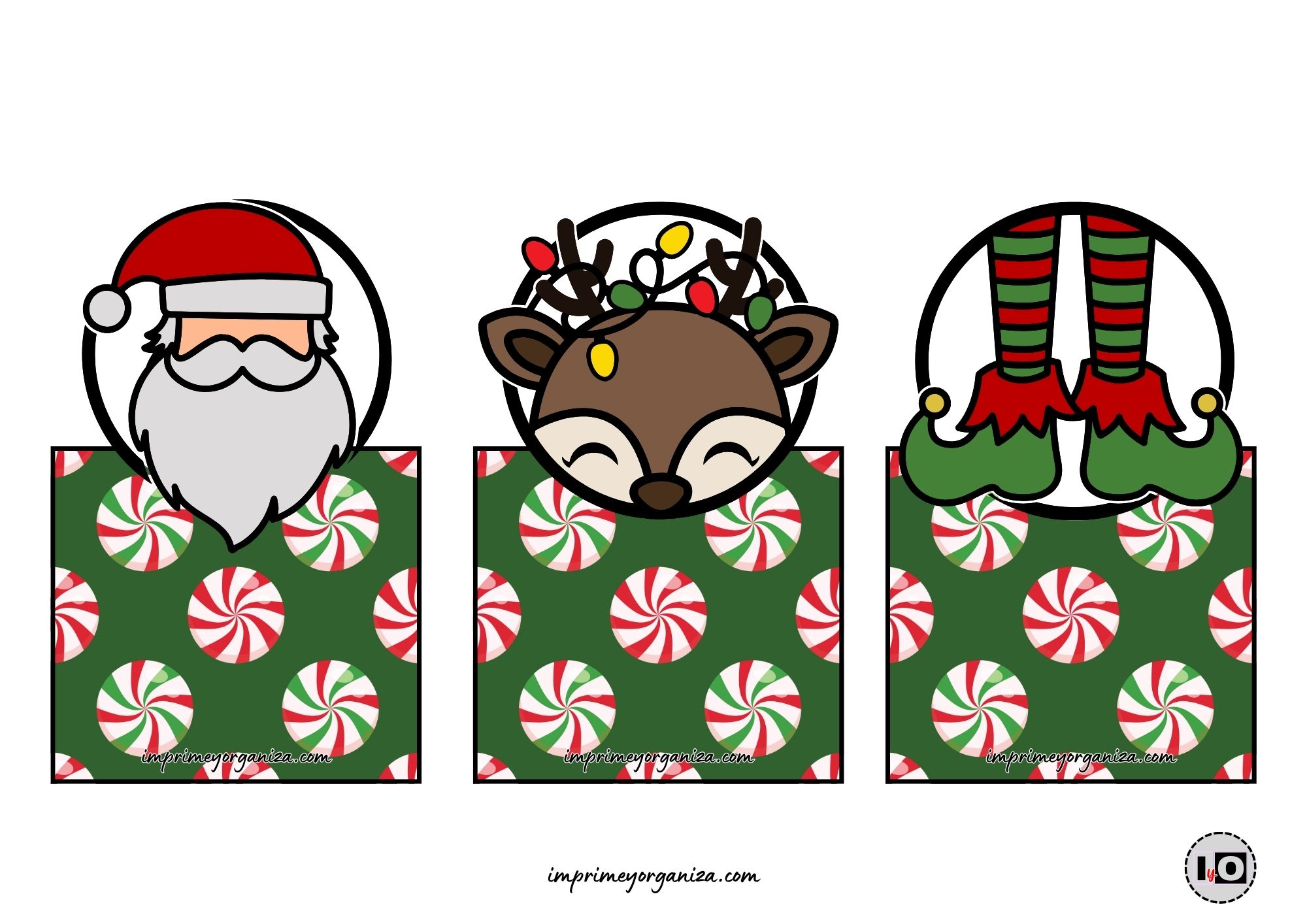 Bases Minicalendarios Dibujos Navidad