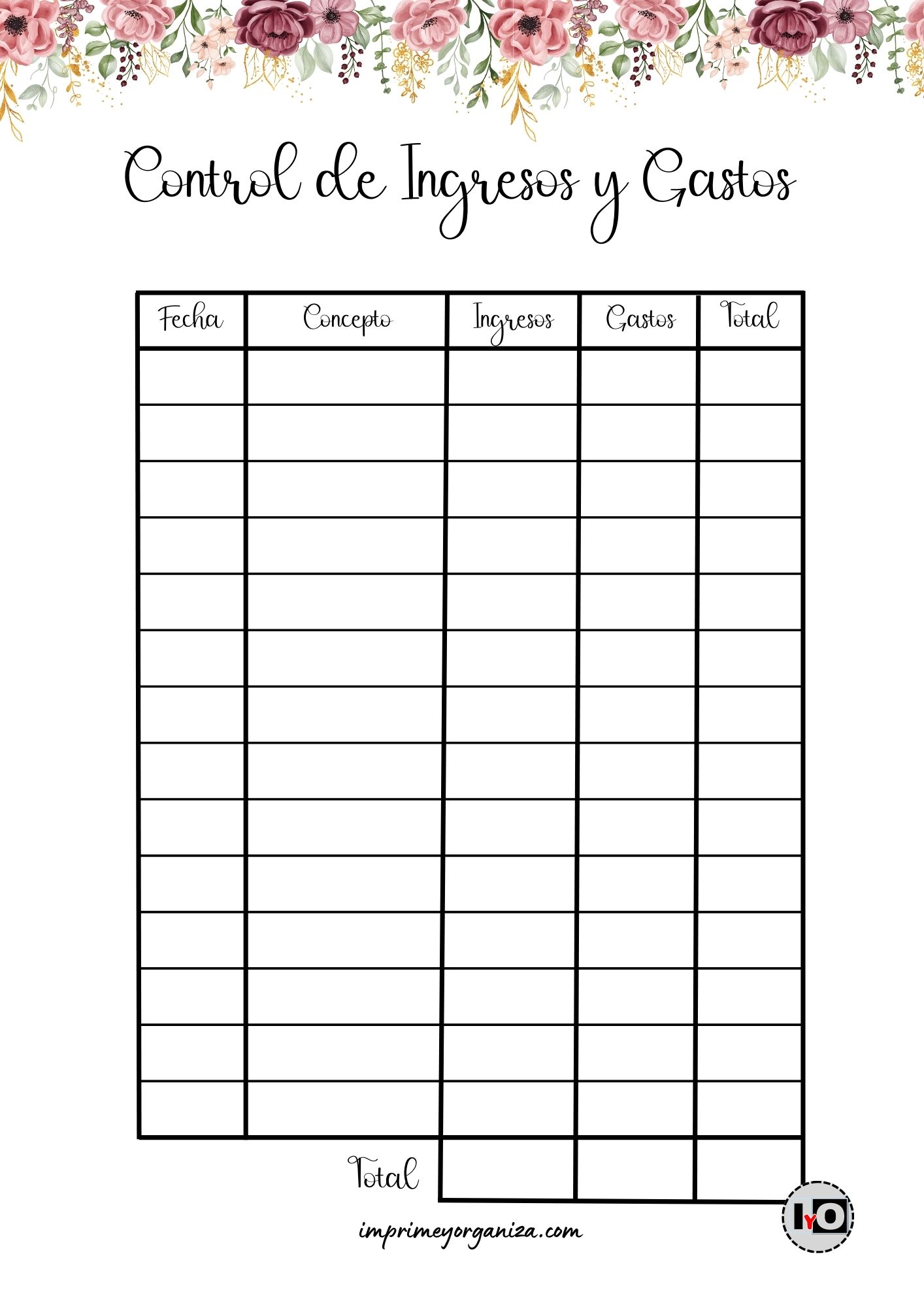 Control de Ingresos y Gastos Floral