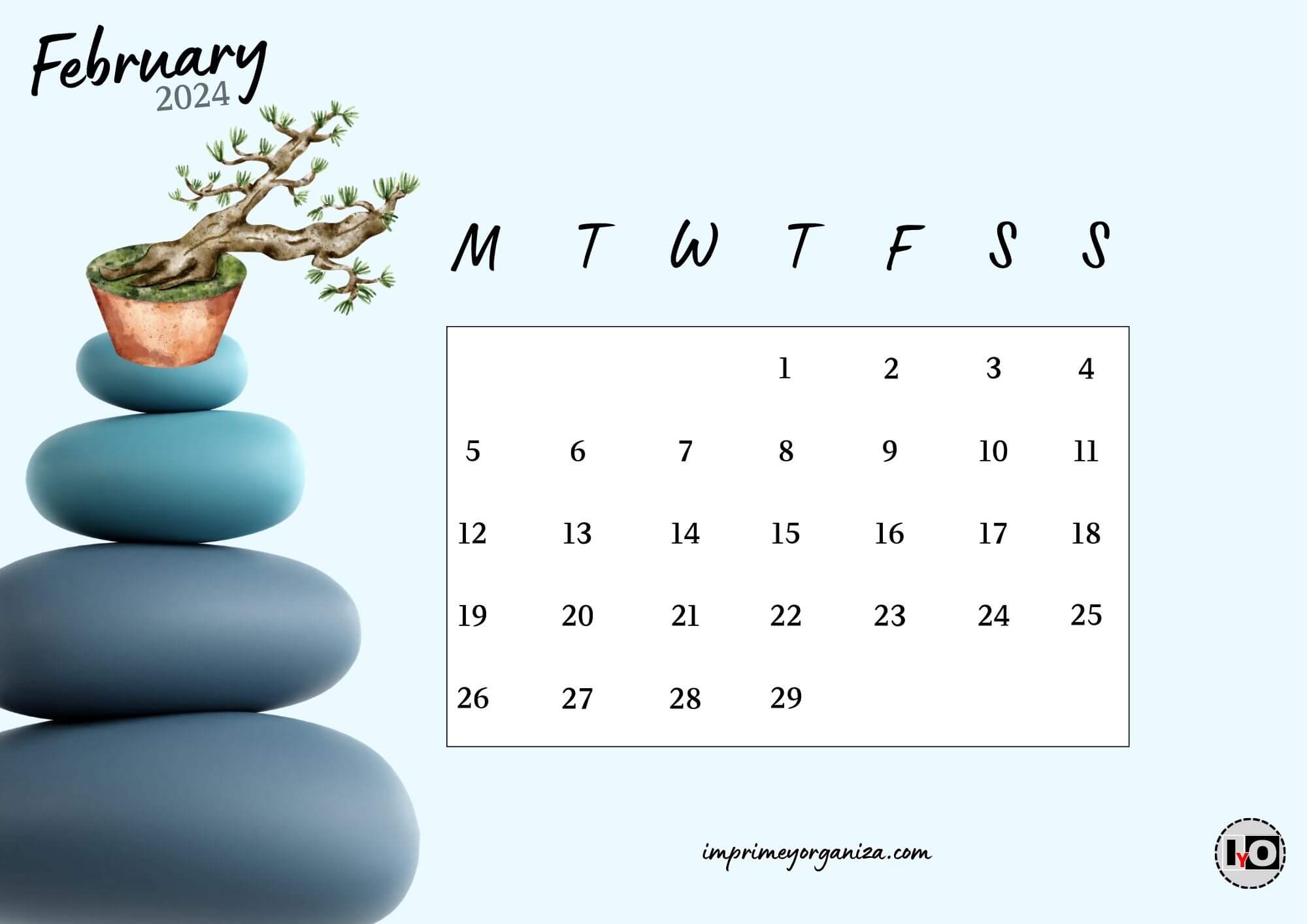 Calendario Bonsai Febrero