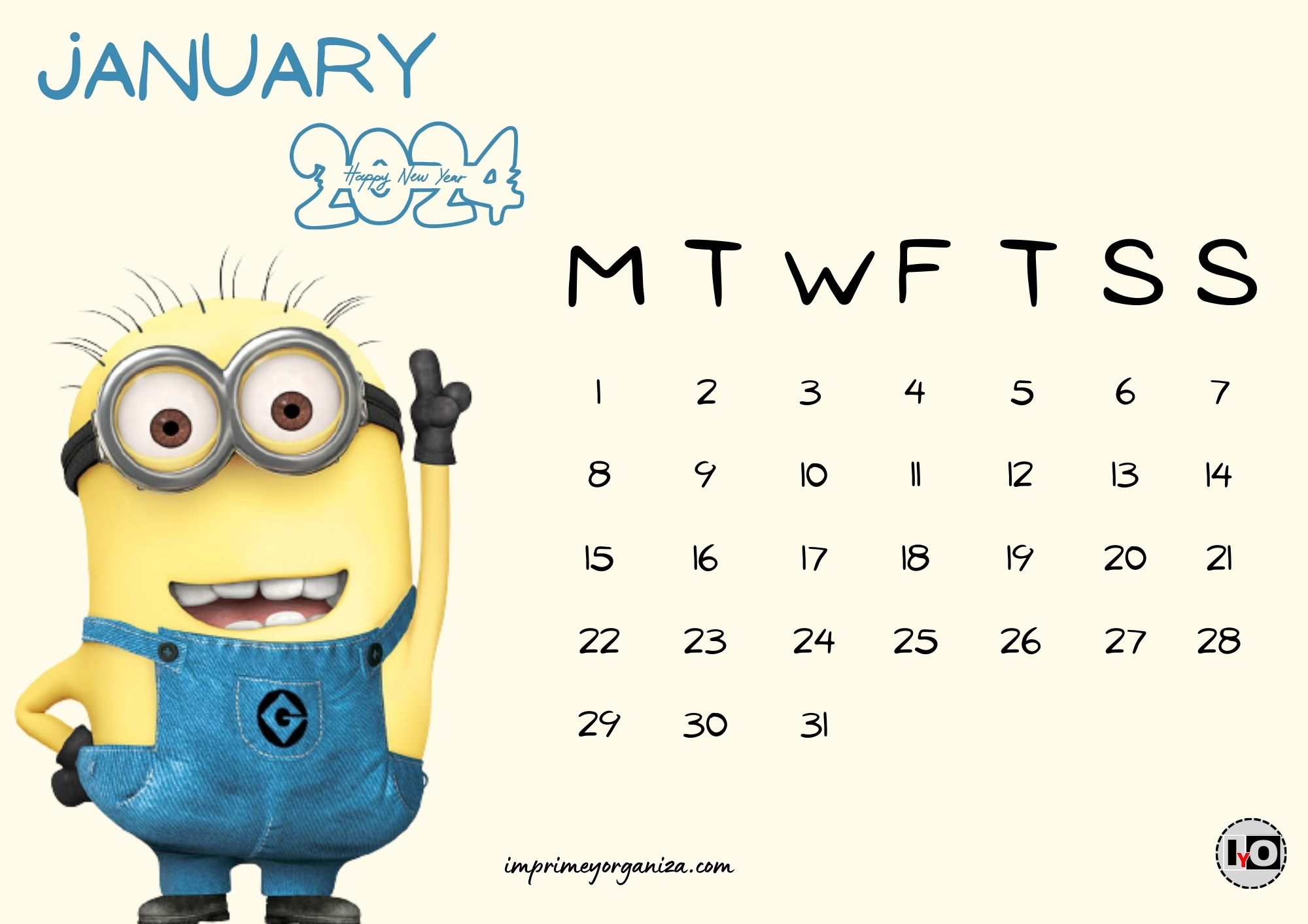 Calendario January Minion