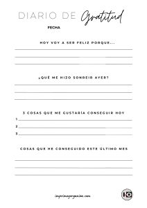 Diario de Gratitud Blanco