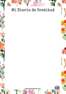 Diario de Gratitud Flores Pastel