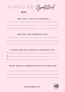 Diario de Gratitud Rosa