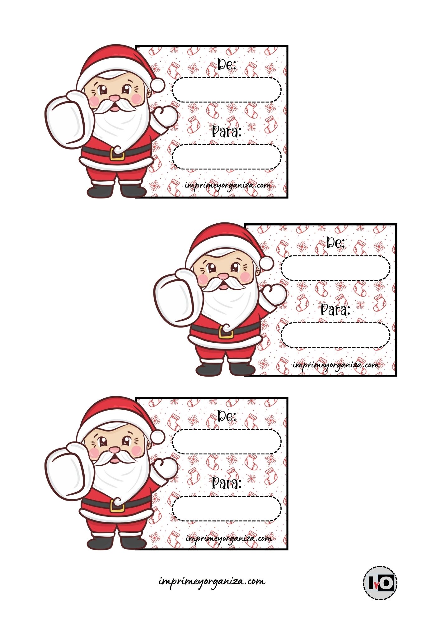 Etiquetas Regalo Santa