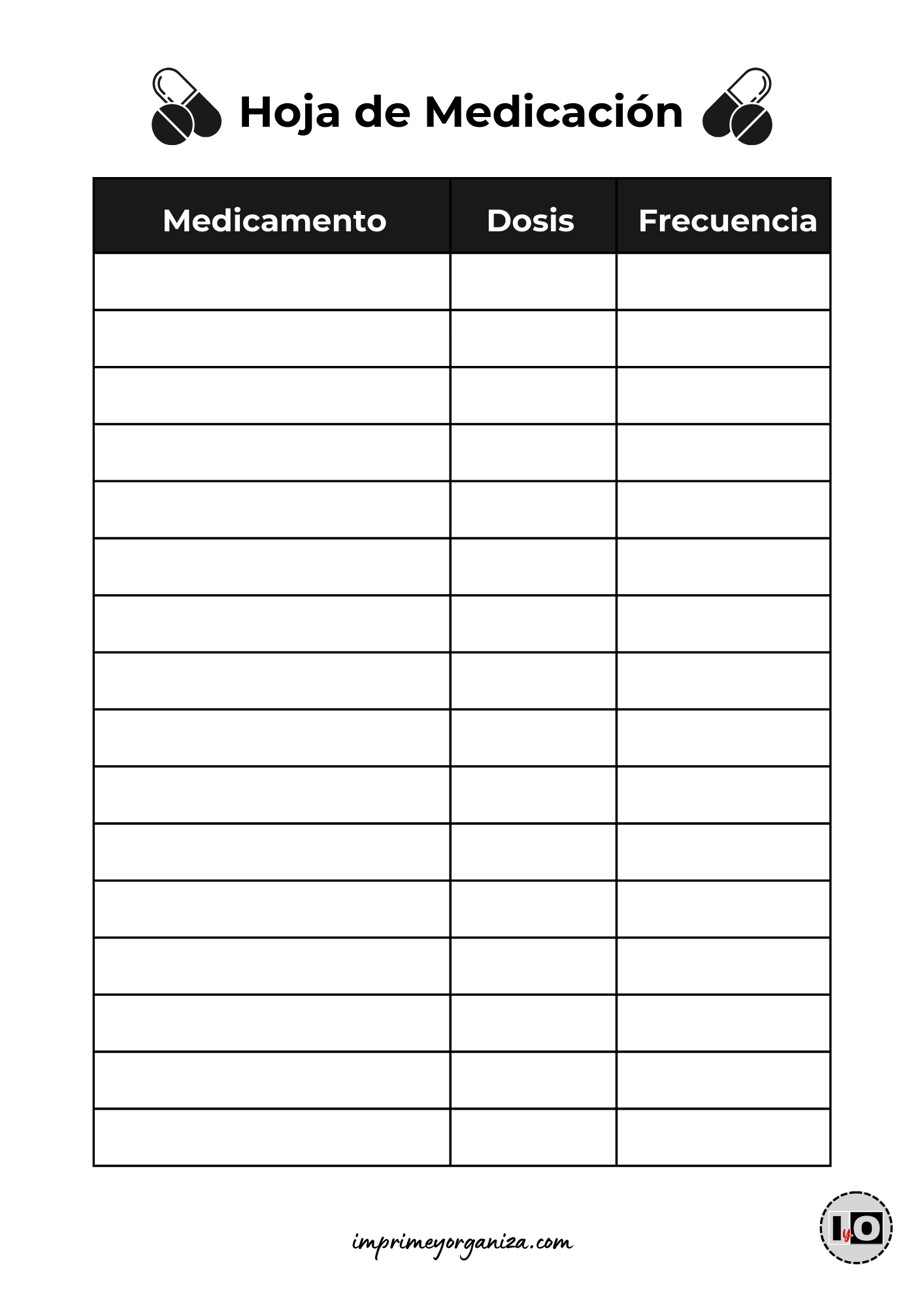 Hoja de Medicación