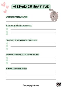 Diario de Gratitud Cute Cat