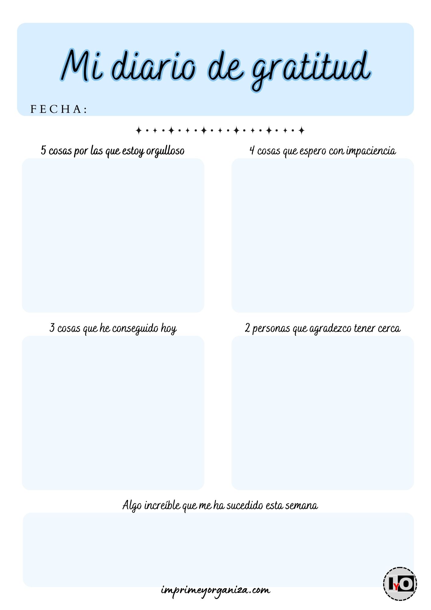 Mi diario de gratitud azul