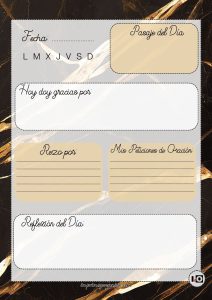 Diario de Oración para Mujeres Negro Dorado