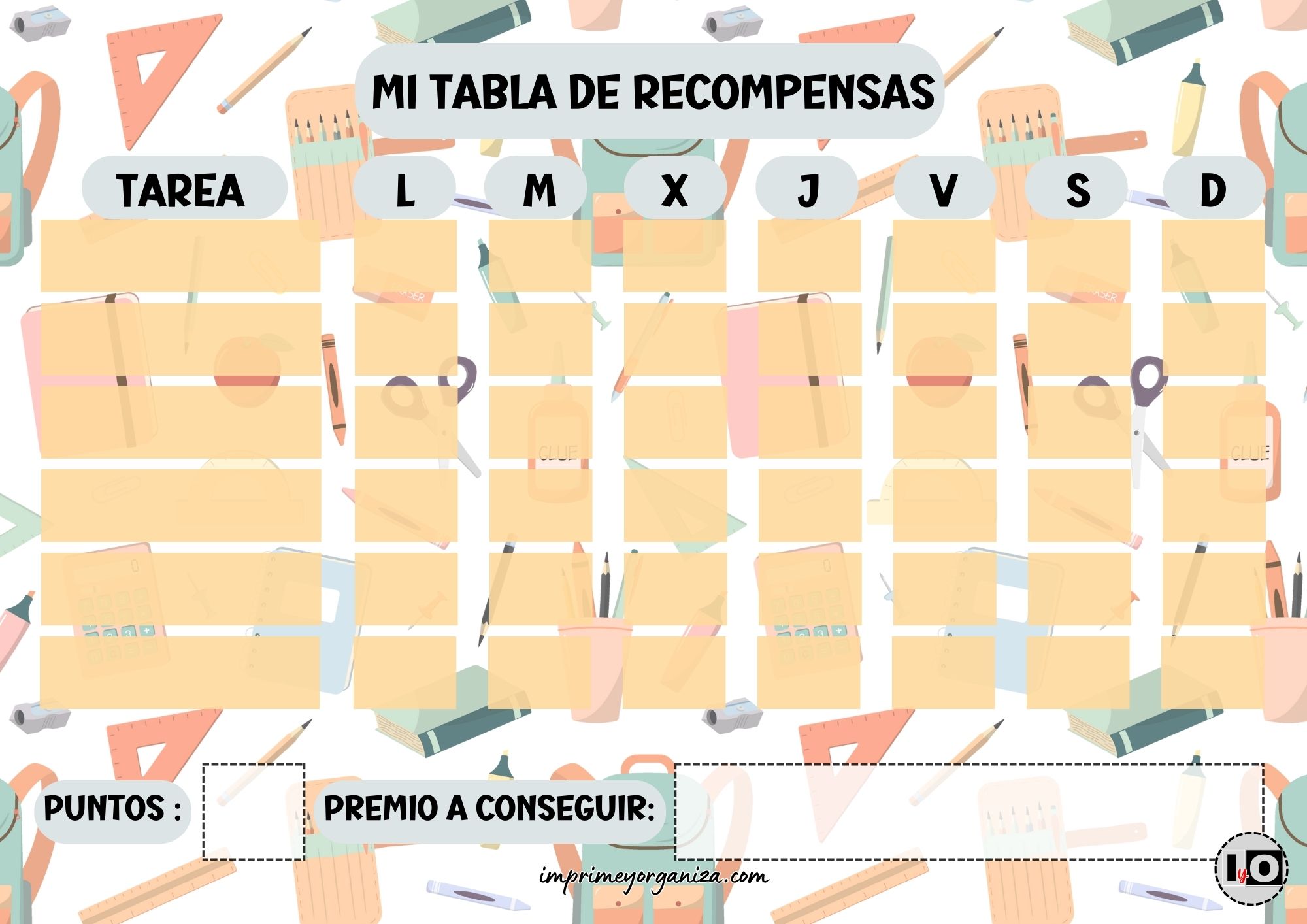 Mi tabla de recompensas