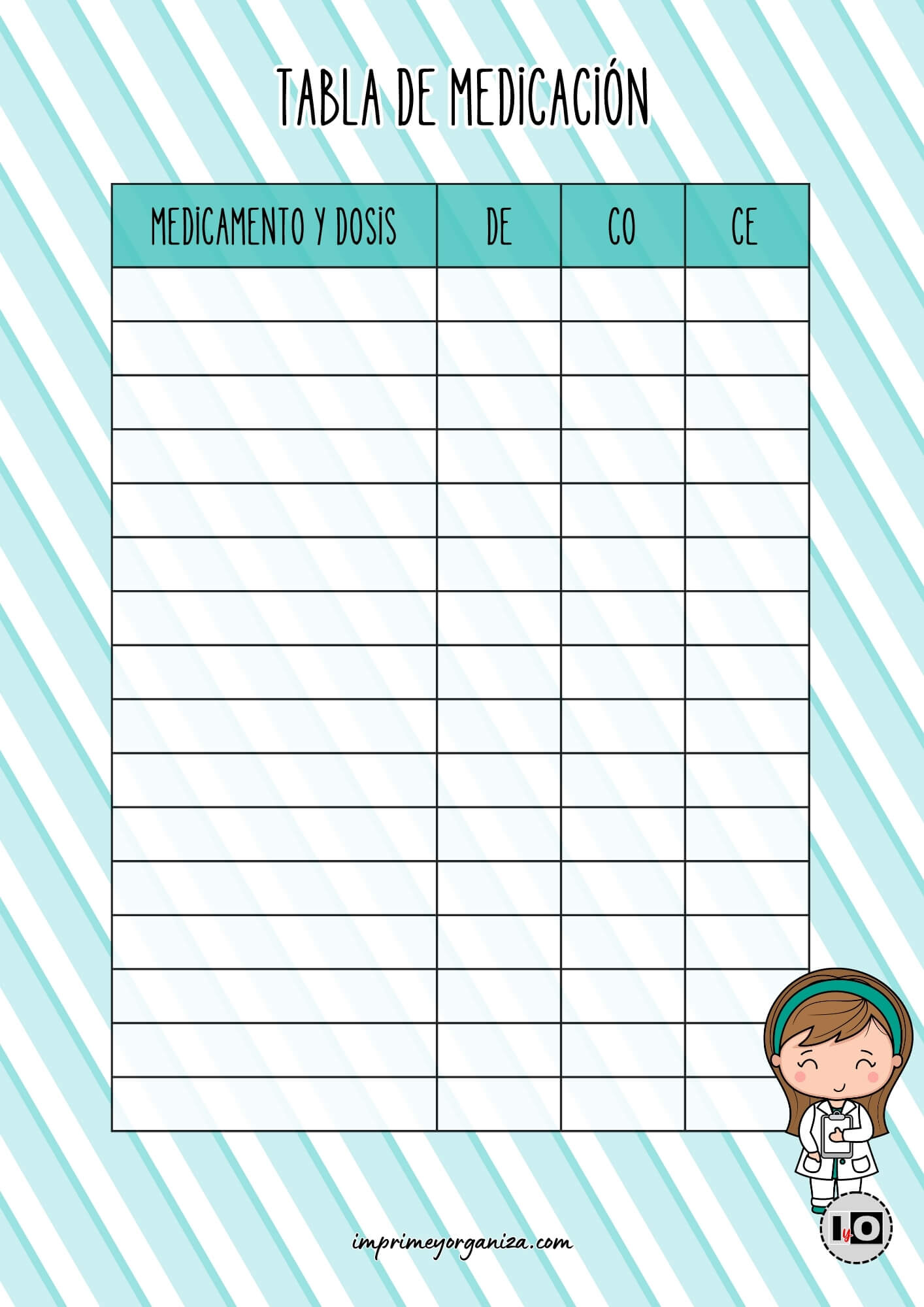 Tabla de Medicación