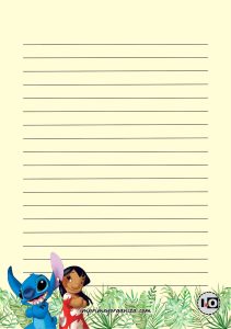 Hoja A5 Lilo y Stitch