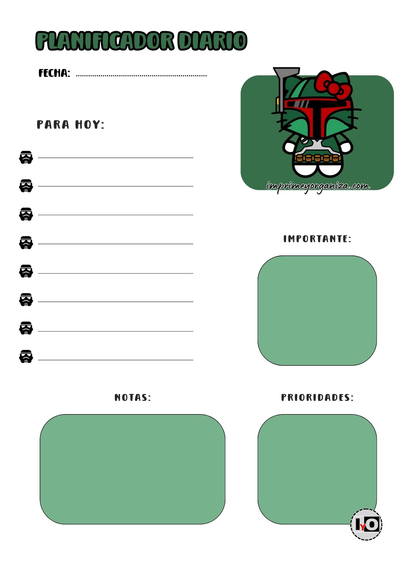 Planificador Boba Fett&Hello Kitty