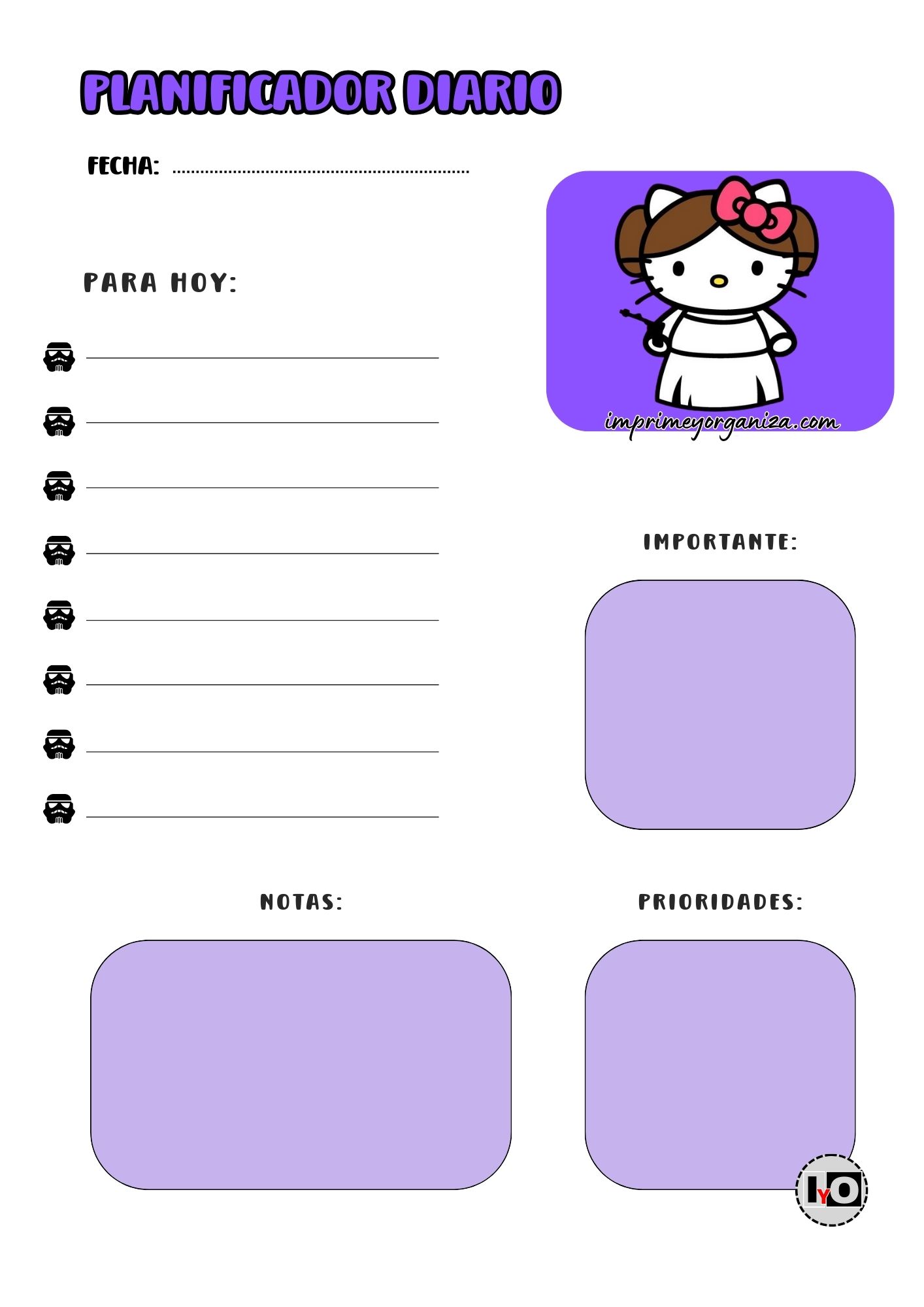 Planificador Leia&Hello Kitty