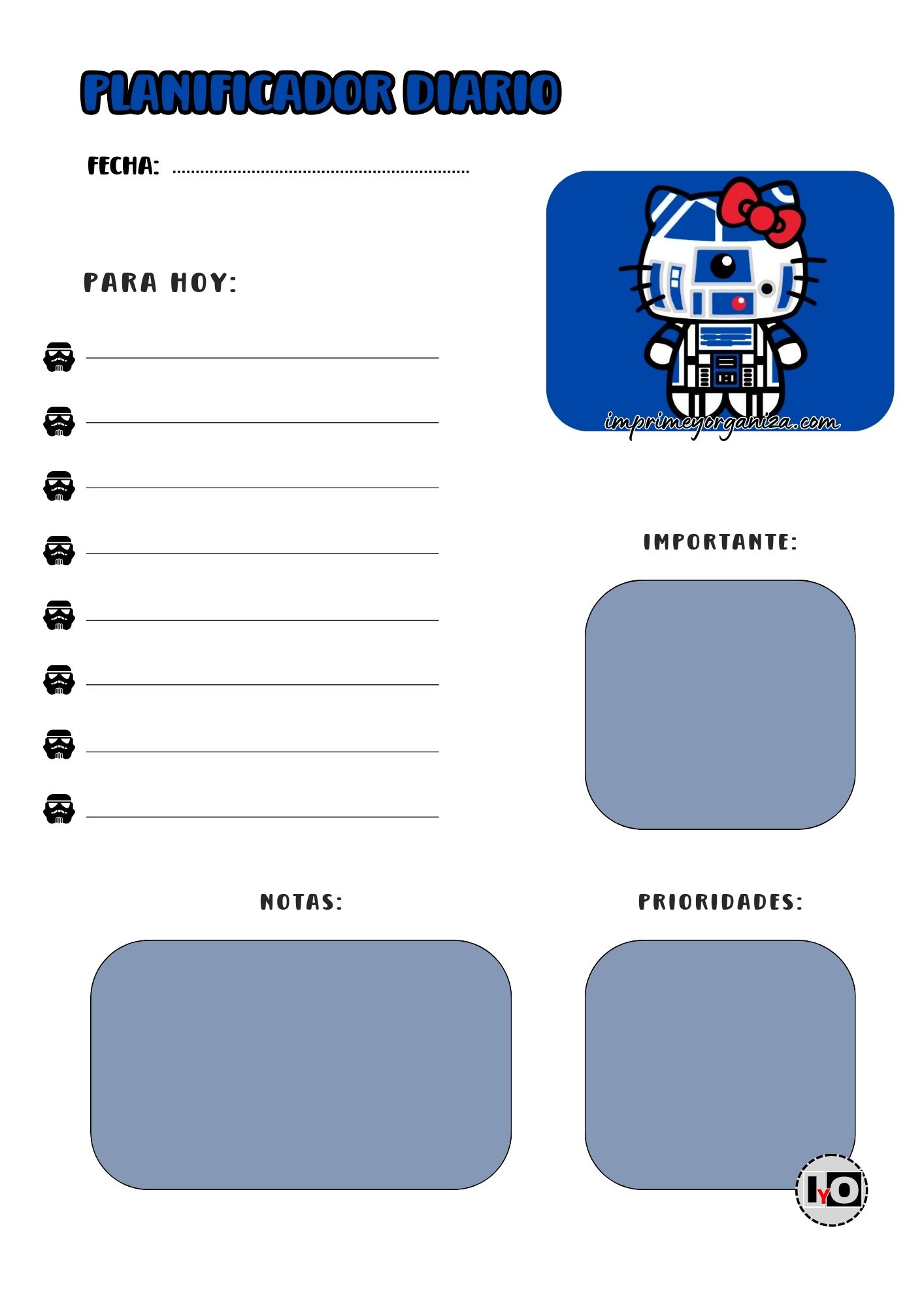 Planificador R2-D2&Hello Kitty