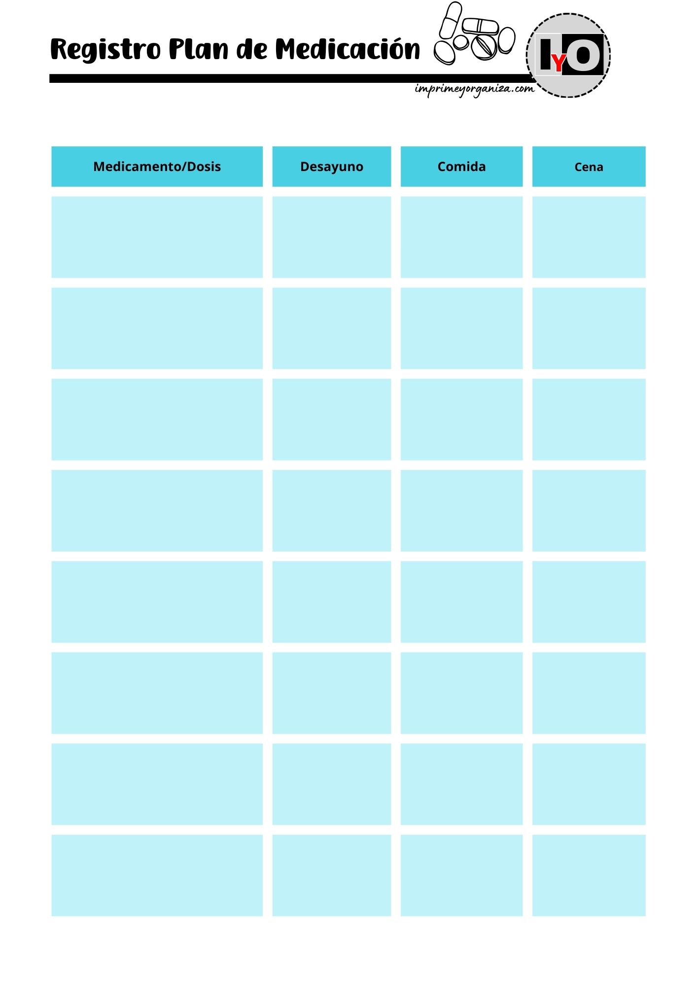 Registro Medicación Azul