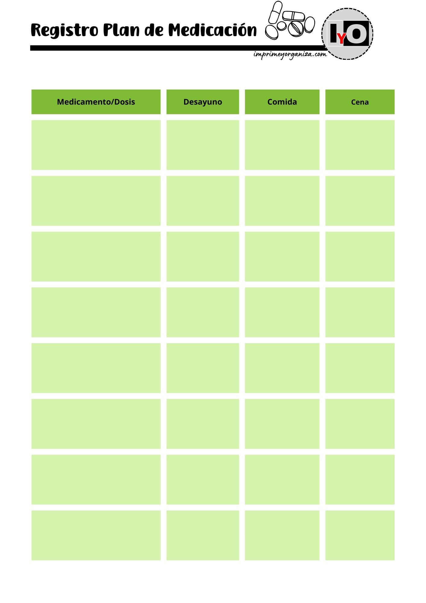 Registro Medicación Verde