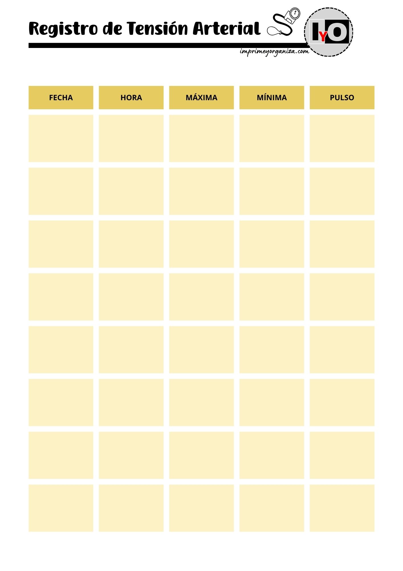 Registro Tensión Amarillo