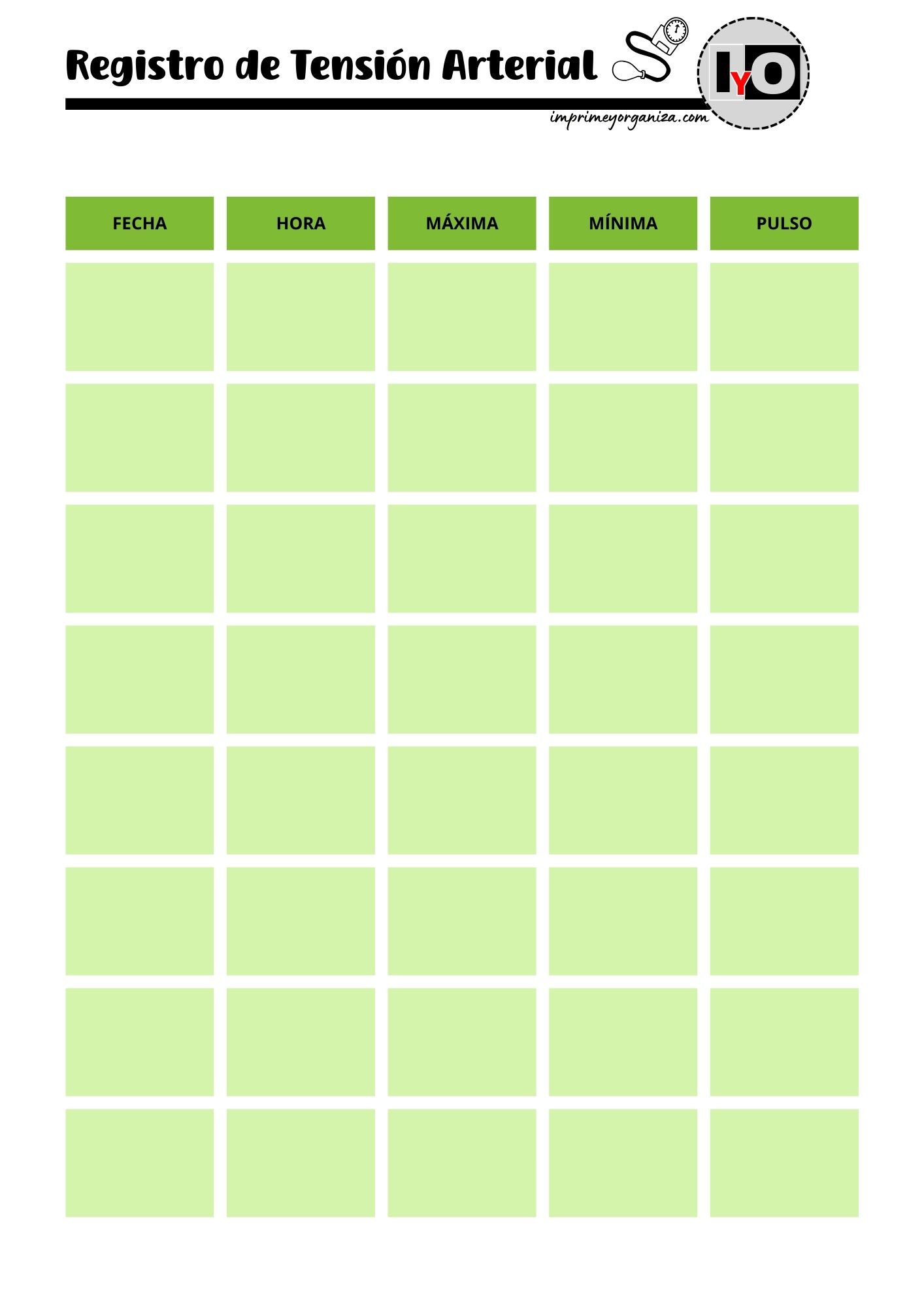 Registro Tensión Verde