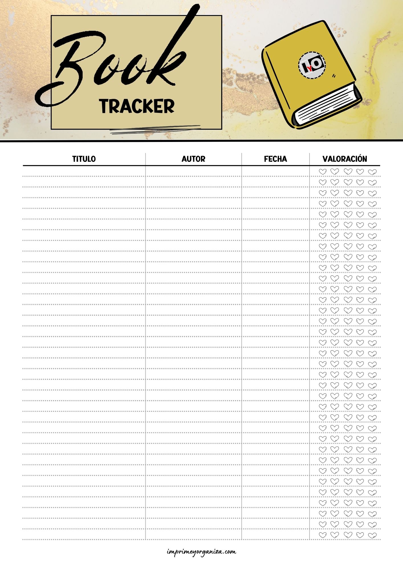 Book Tracker Planner Amarillo