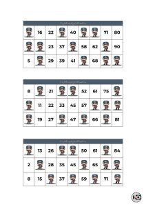 Cartones de Bingo Capitán América