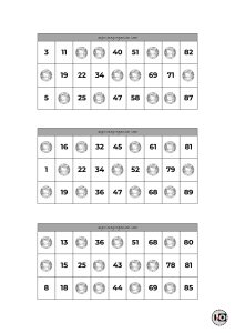 Cartones de Bingo Hello Kitty Gris