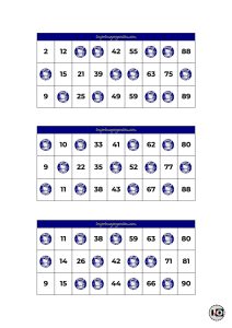 Cartones de Bingo Hello Kitty Navy