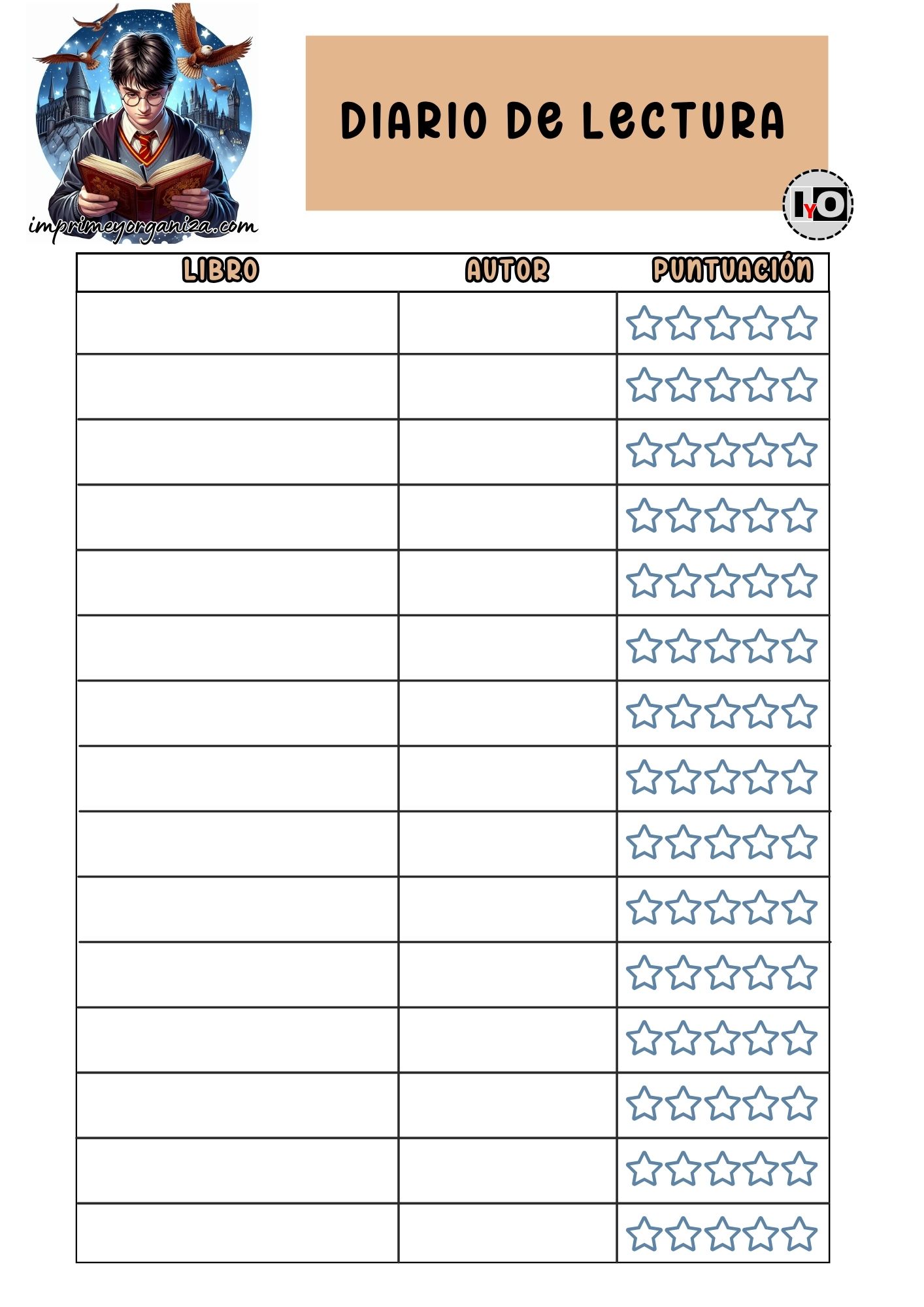 Diario de Lectura Harry Potter