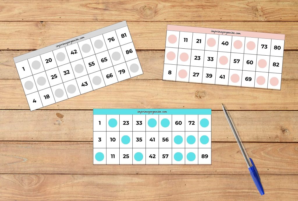 tarjetas de bingo para imprimir