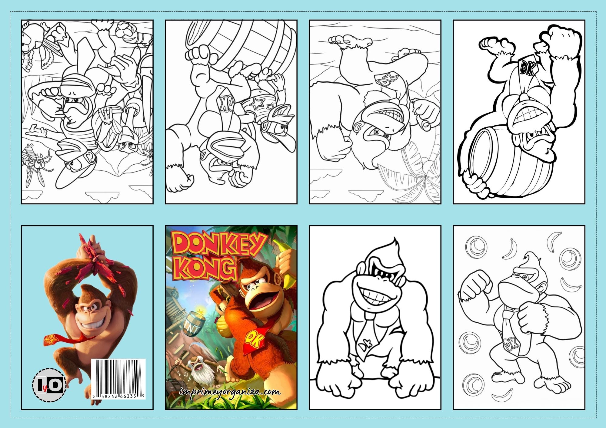 Librito de colorear Donkey Kong