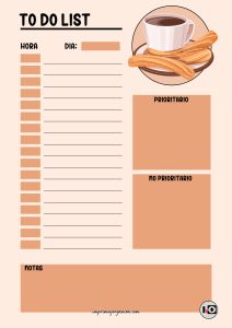 To Do List Coffee Churros