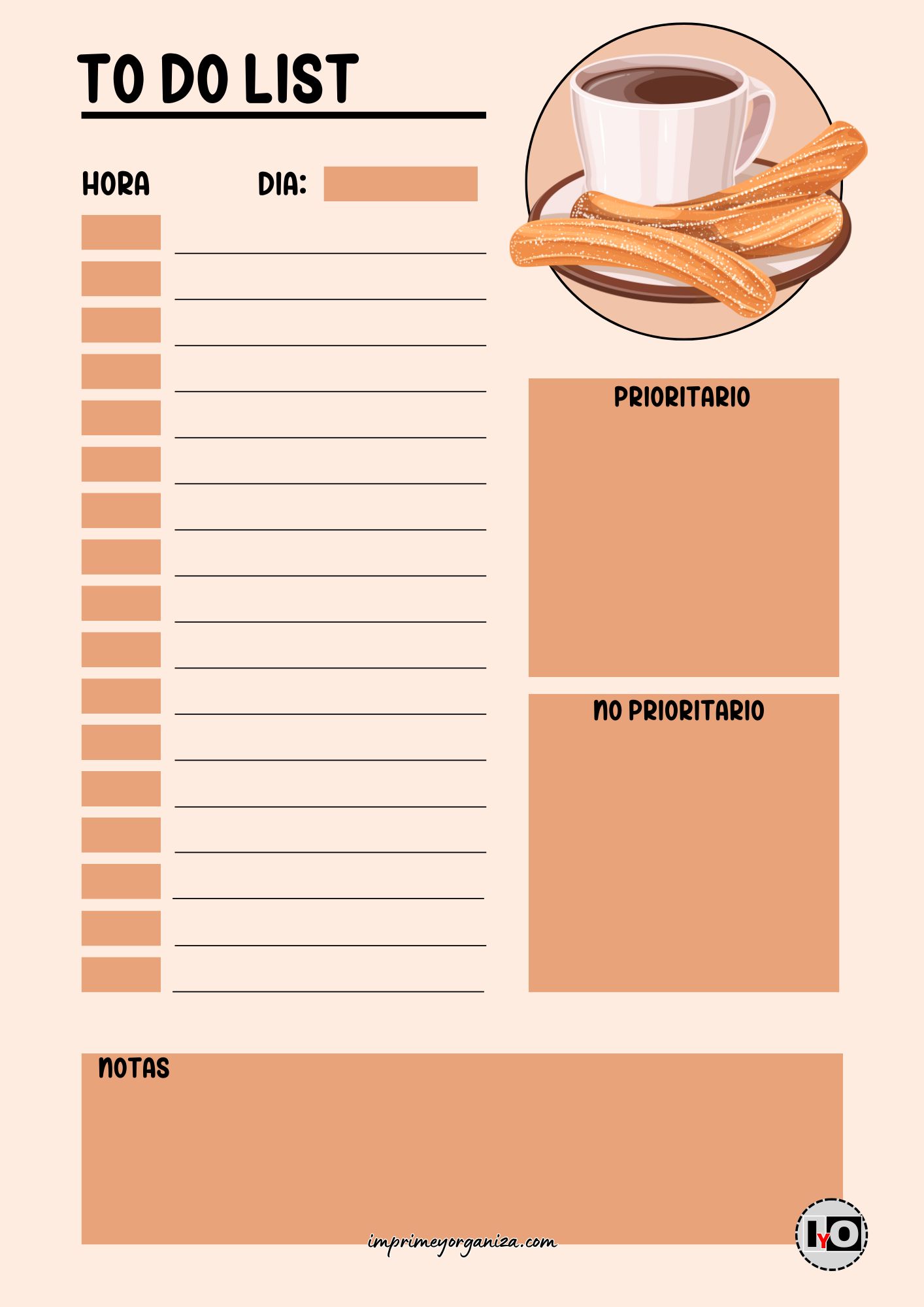 To Do List Coffee Churros