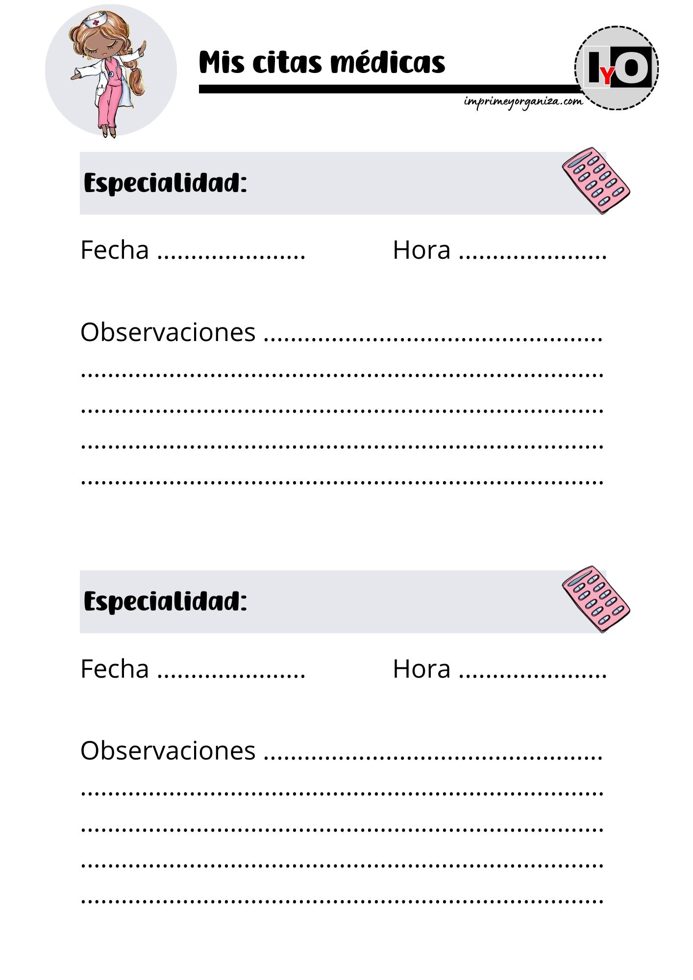 Citas Médicas Grises