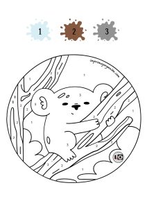 Colorear koala por números