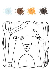 Colorear oso por números