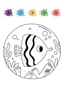Colorear pez por números