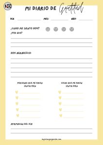 Planificador Diario de Gratitud Amarillo