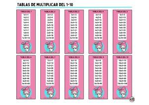 Tablas de Multiplicar 1-10 My Melody