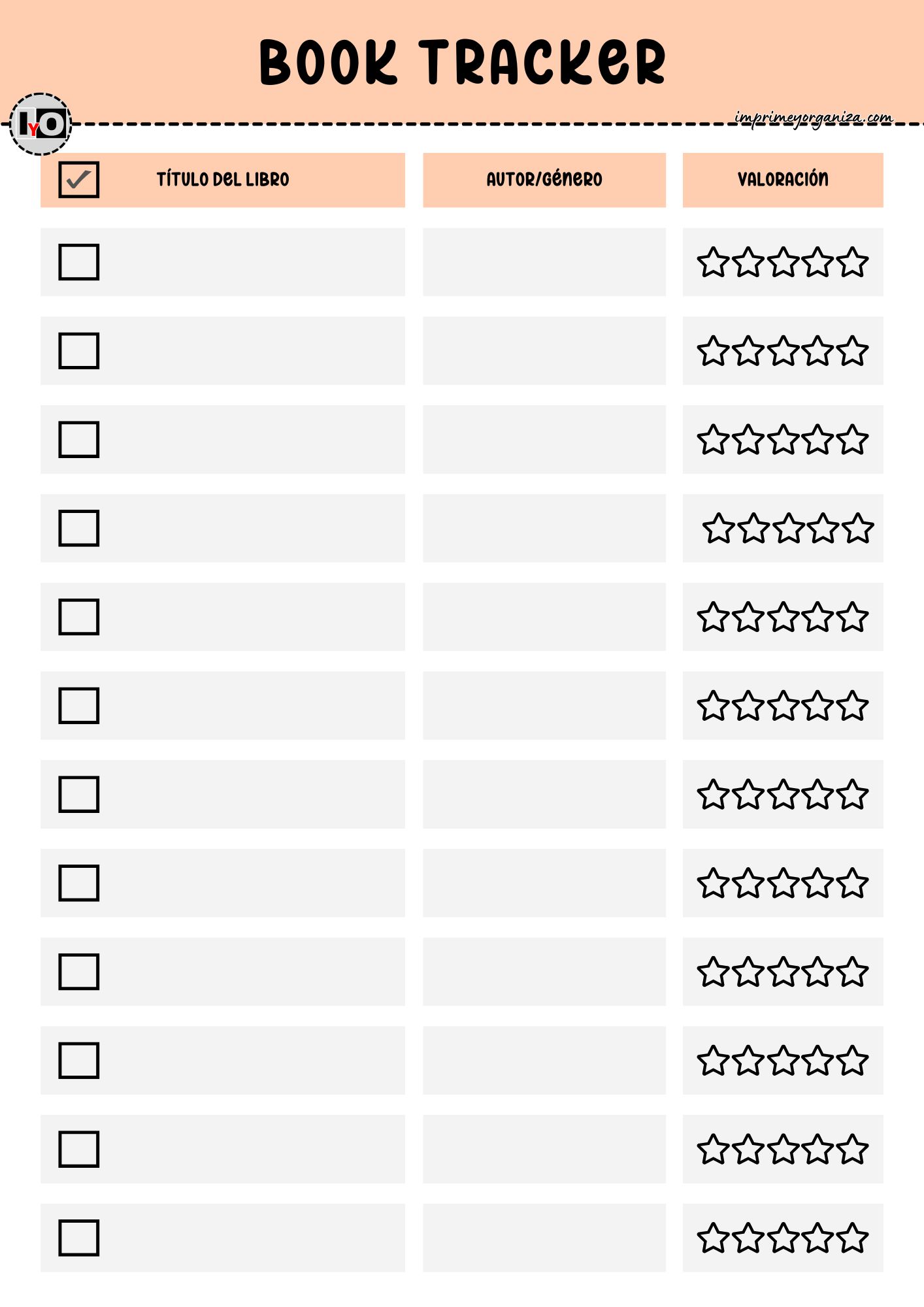 Book Tracker Naranja