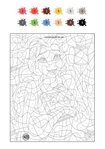 Colorear por números Bella