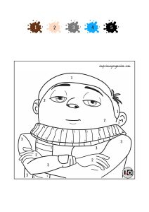 Colorear por números Gru niño