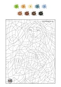 Colorear por números Pocahontas