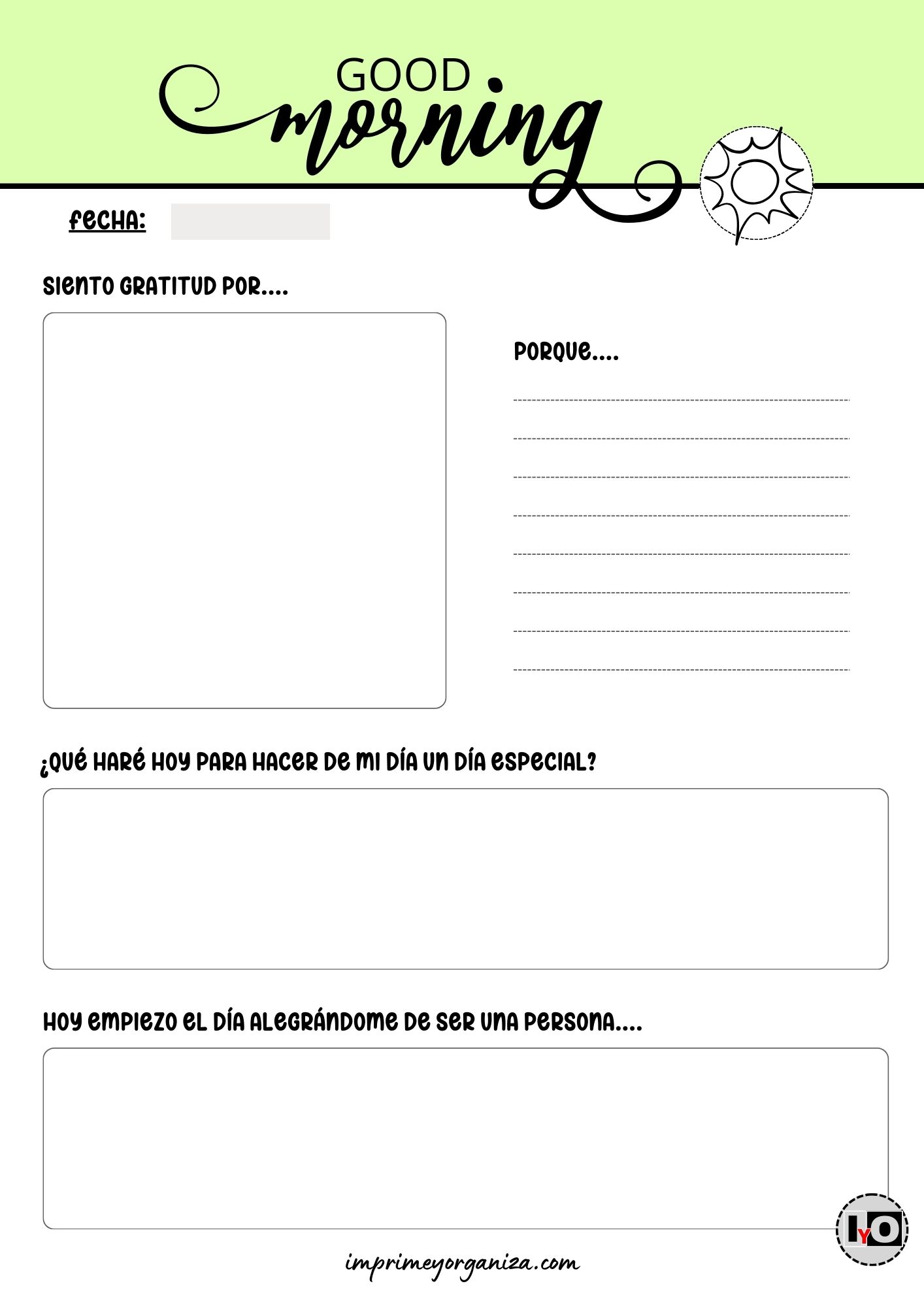 Diario Good Morning Verde