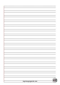 Hoja de cuaderno Pauta Rayada doble