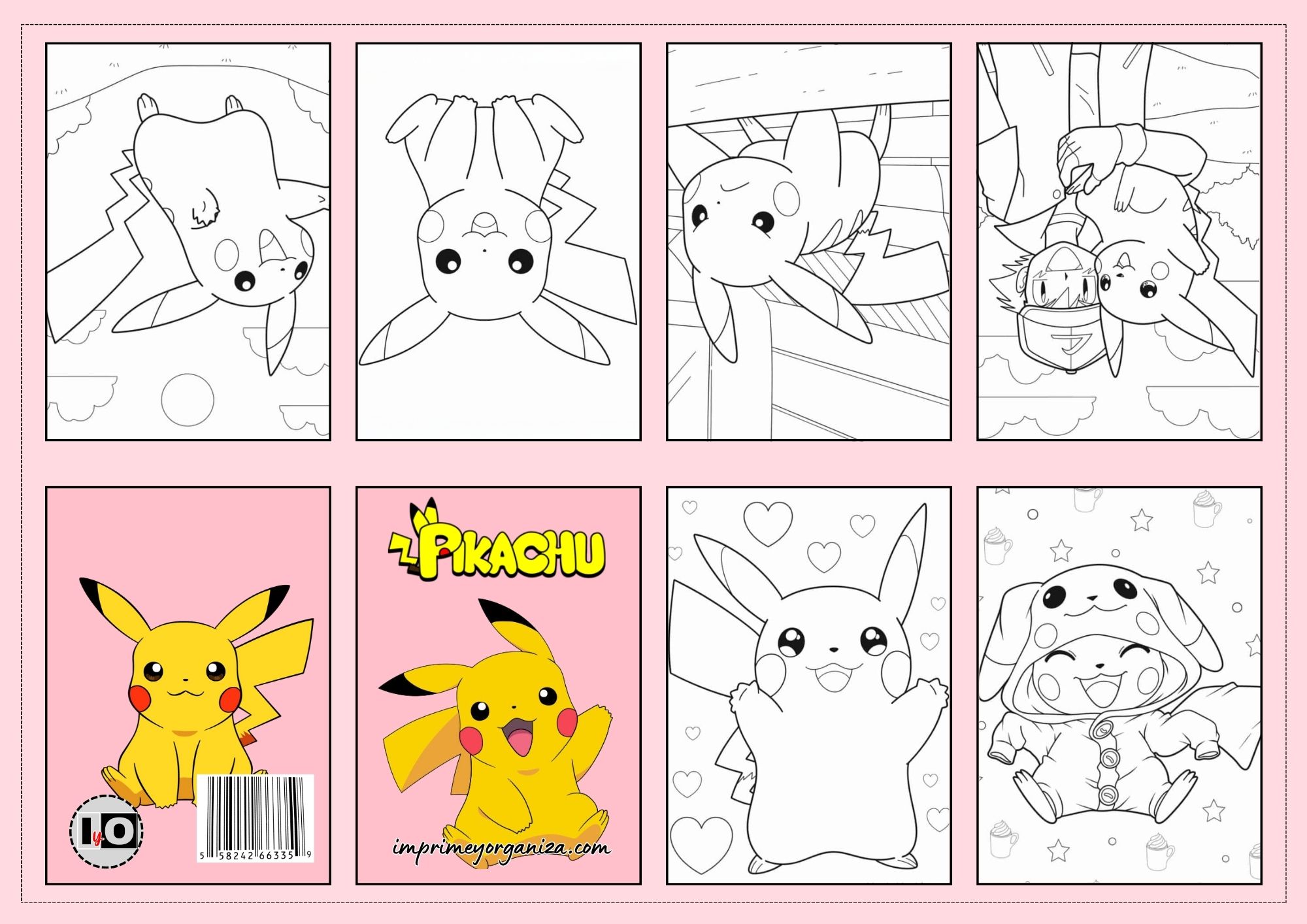 Librito Pikachu Rosa