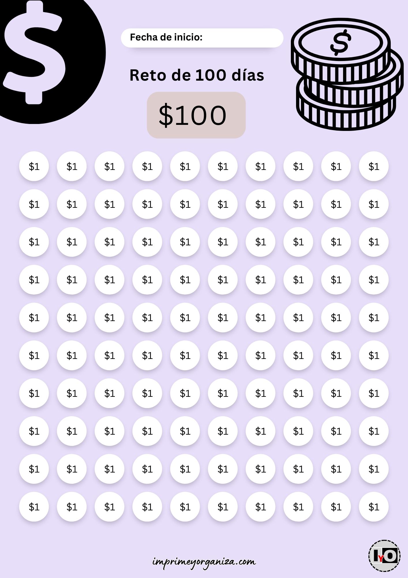 Reto para ahorrar 100$