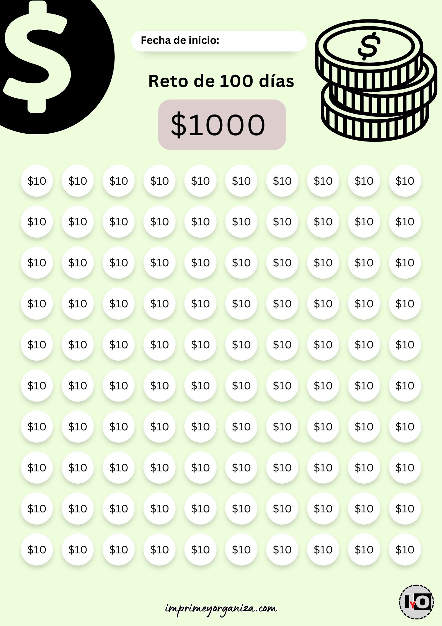 Reto para ahorrar 1000$