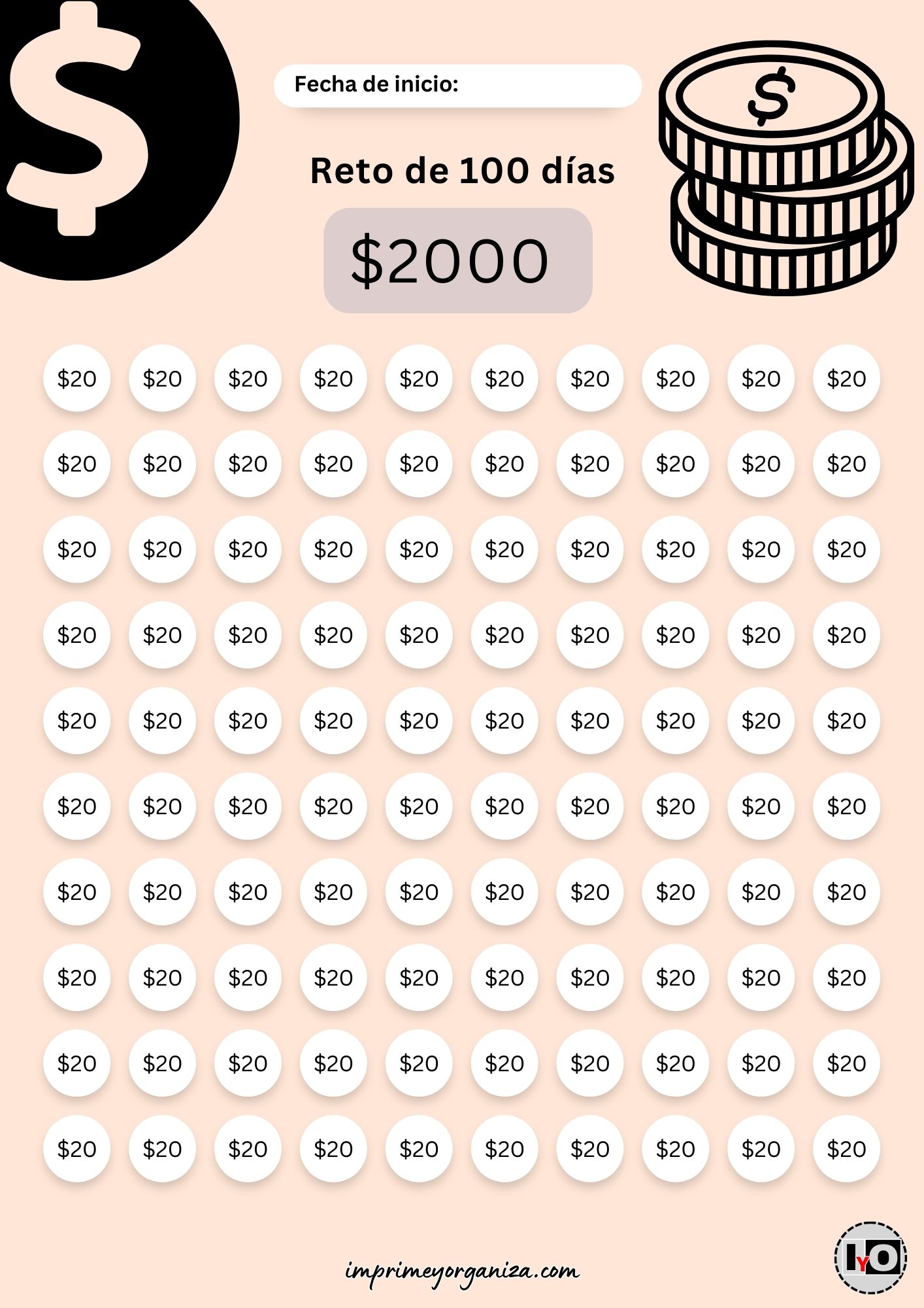 Reto para ahorrar 2000$