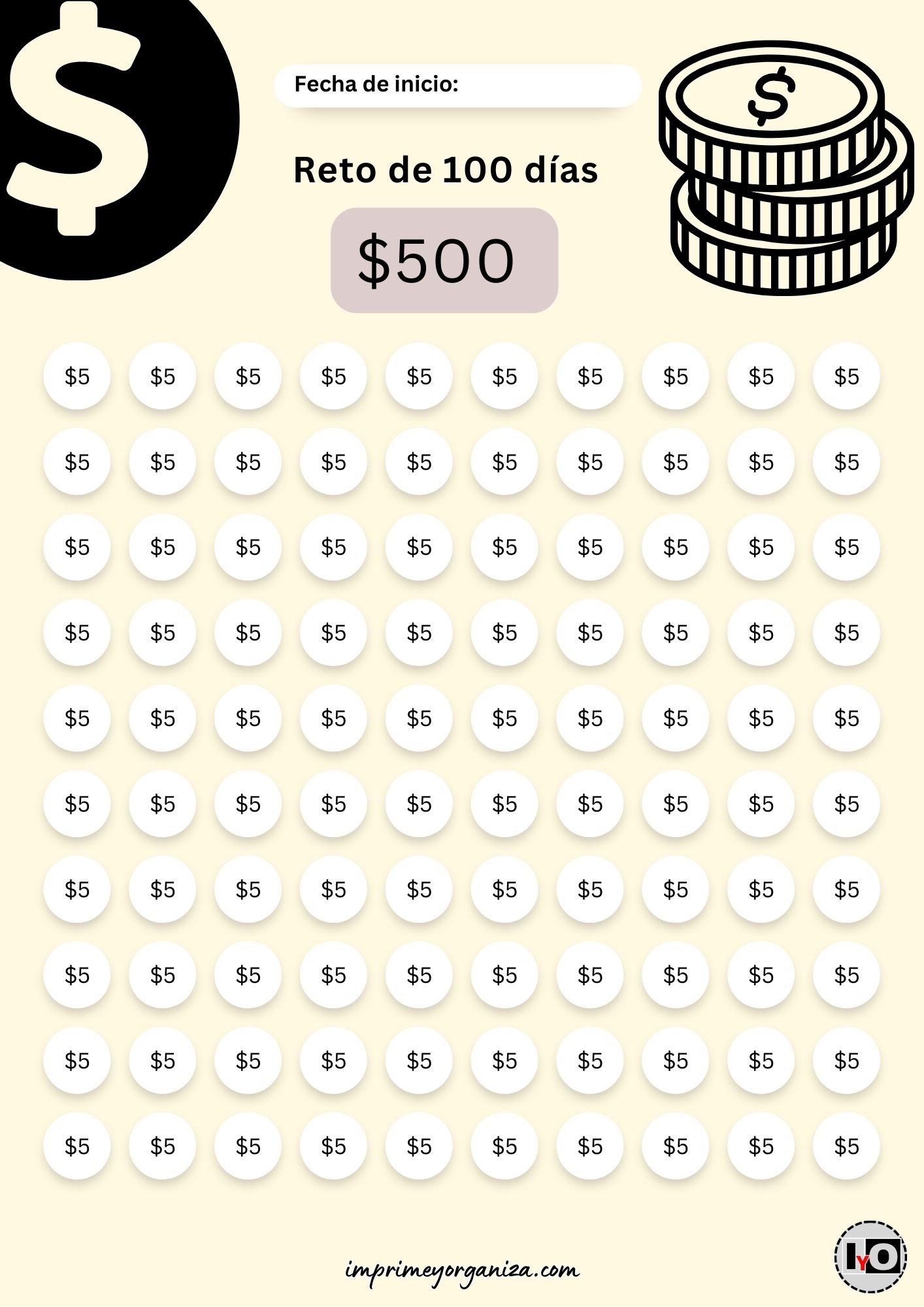 Reto para ahorrar 500$