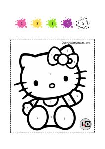 Colorear por números Hello Kitty