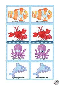 Juego Memoria Marino